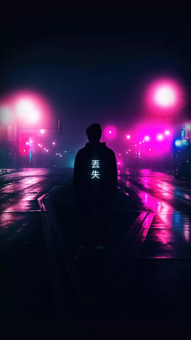 neon light guy wallpaper