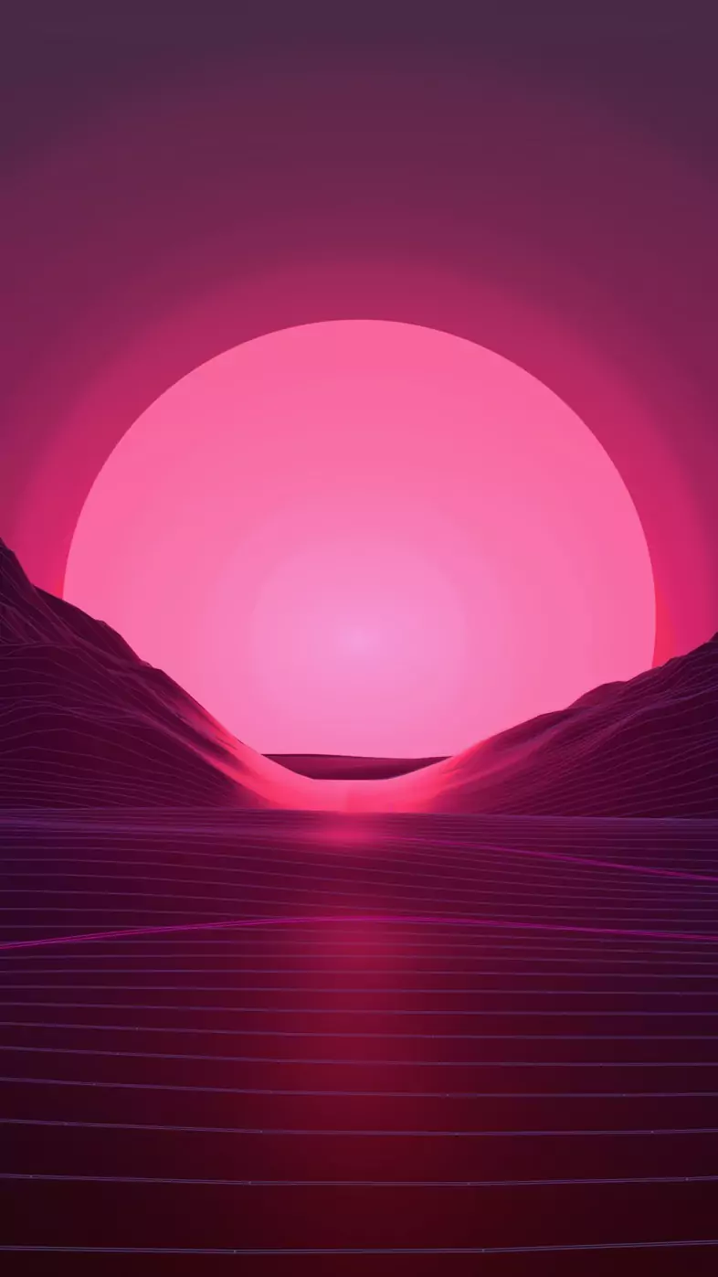 neon moon wallpaper
