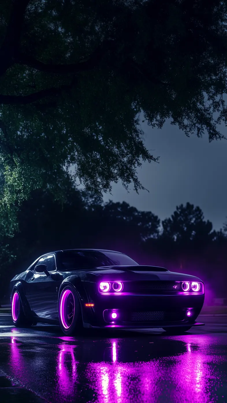 neon purple dodge charger wallpaper