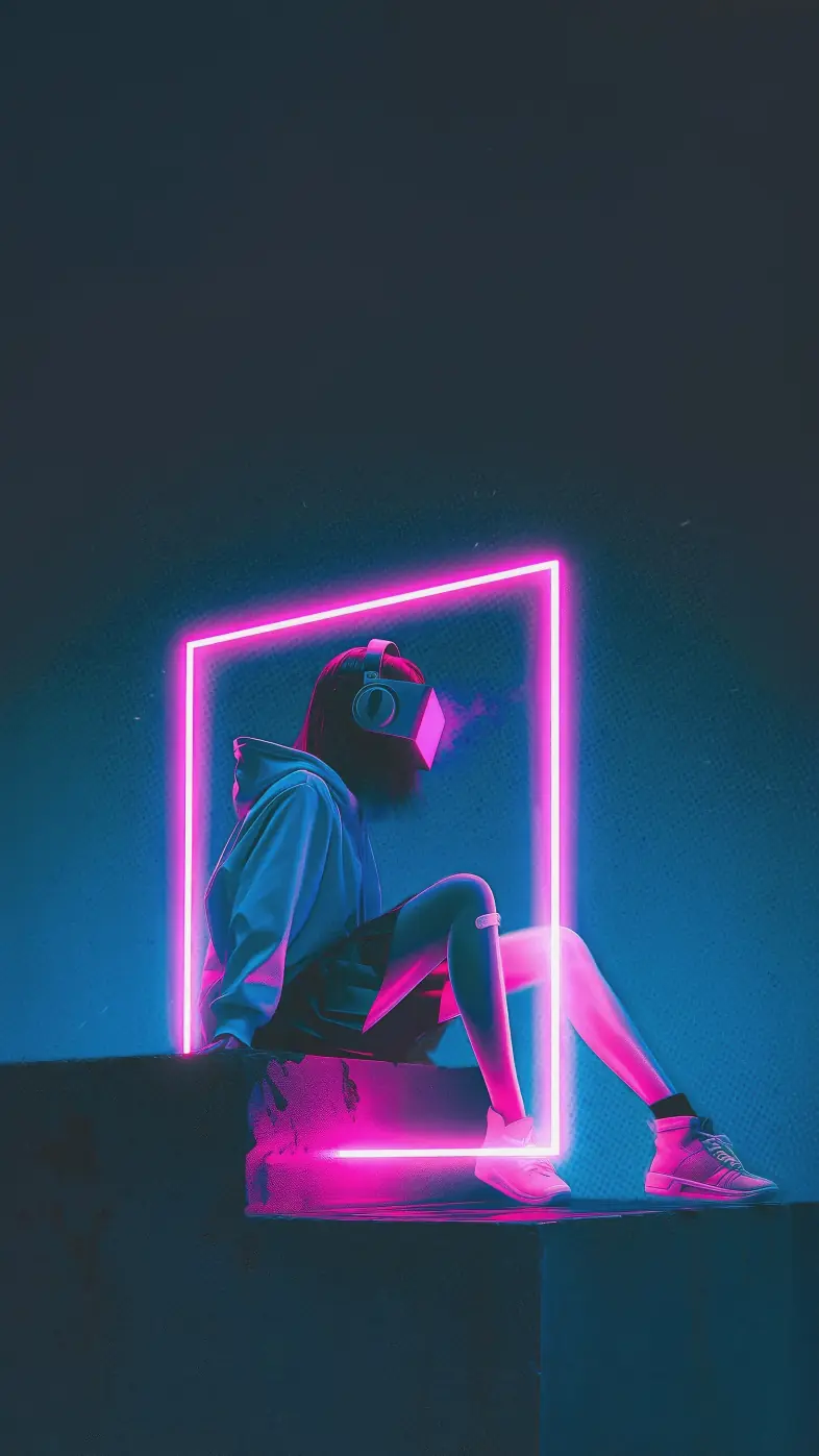 neon solitude wallpaper