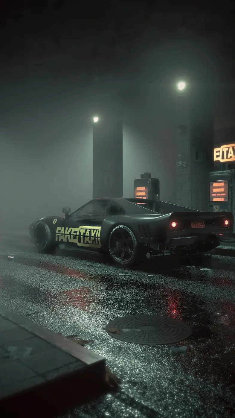 night call taxi car wallpaper