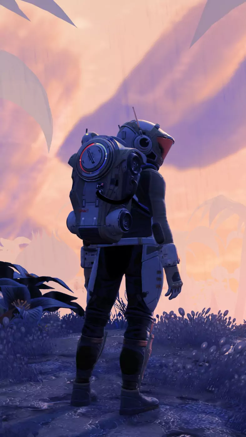 no man's sky in space suit wallpaper