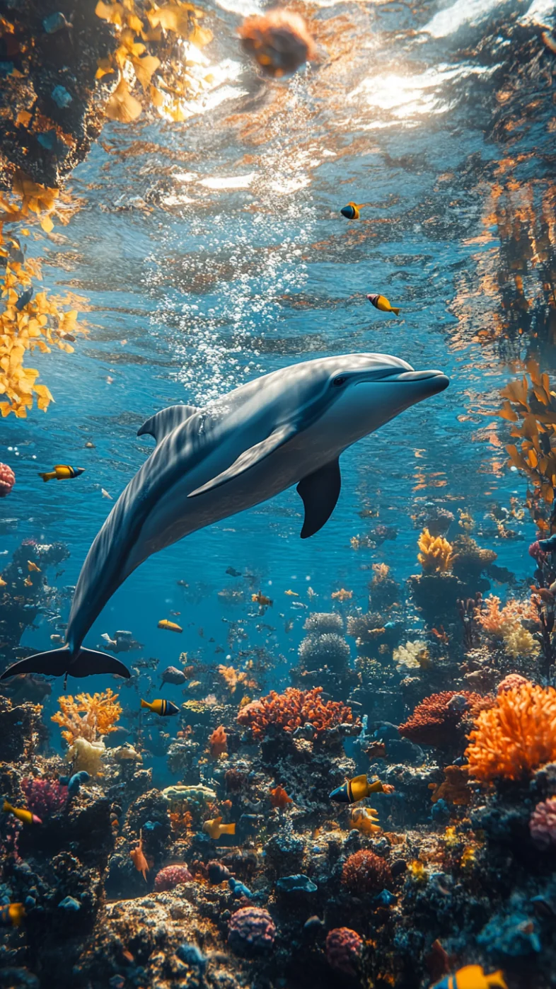 ocean with fishes wallpaper