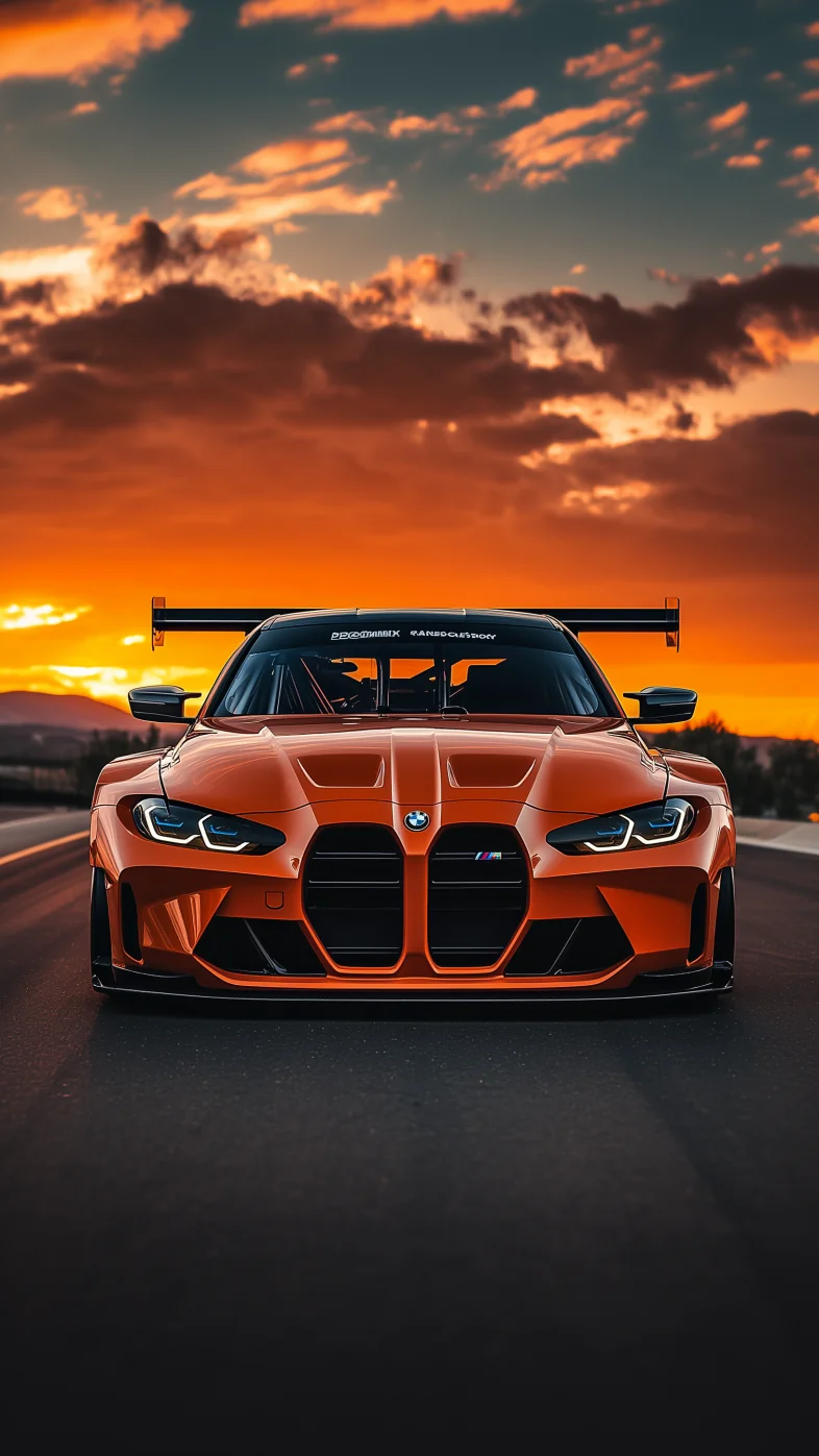 orange bmw m3 race car wallpaper