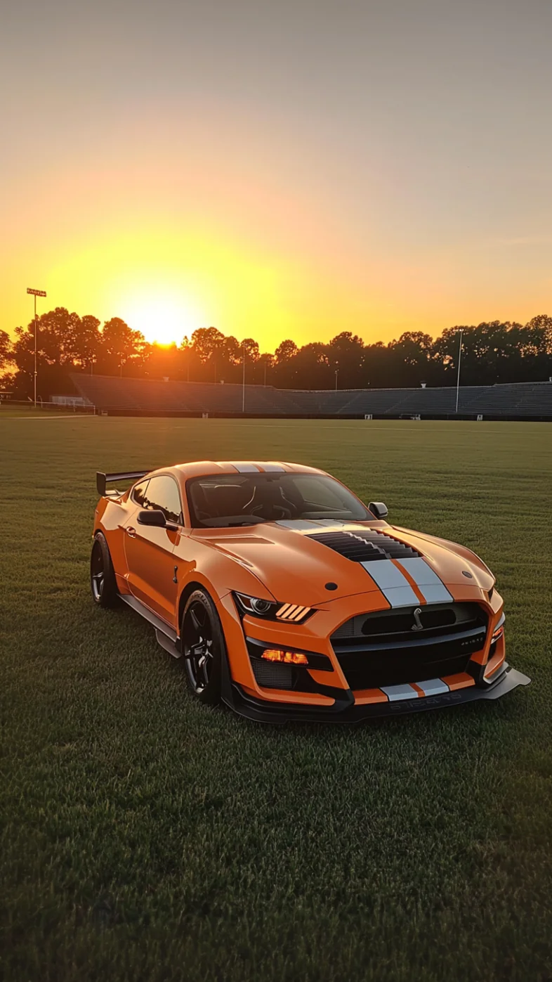 orange ford mustang gt500 wallpaper