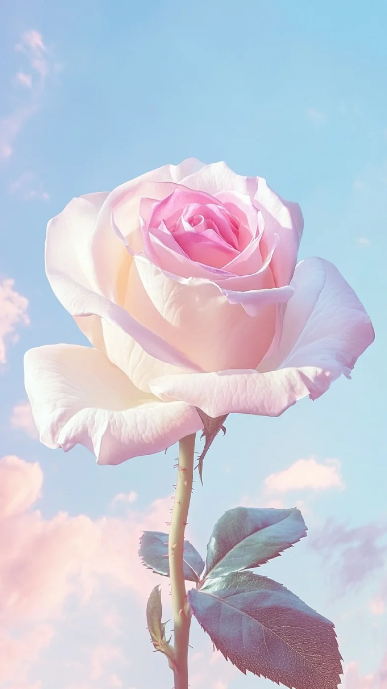 pastel pink and white rose wallpaper