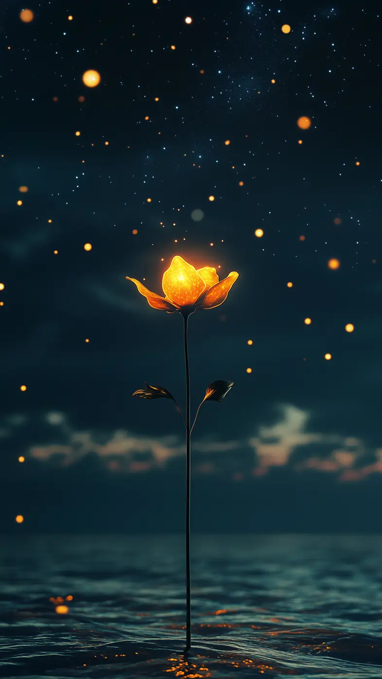 petals flower glow water  wallpaper