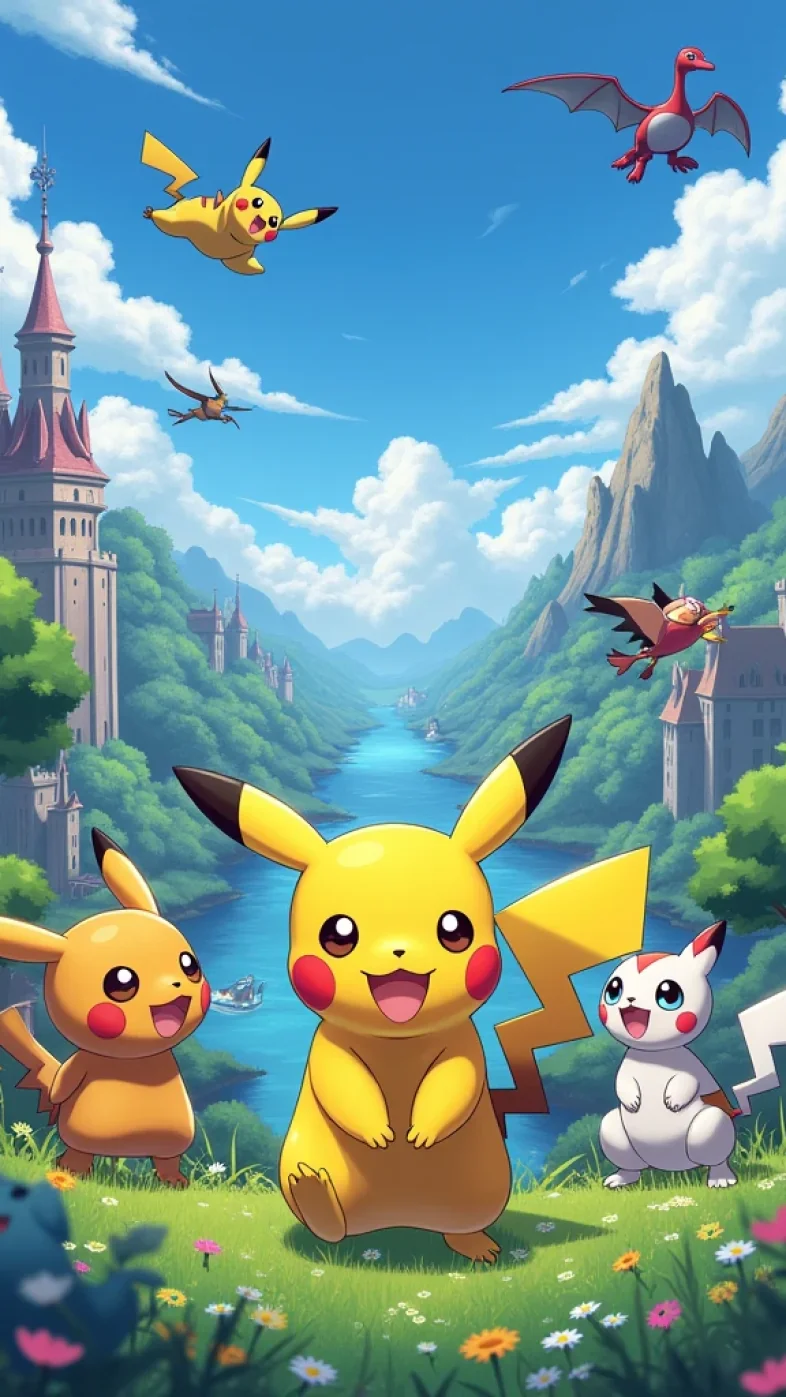 pikachu cartoon wallpaper