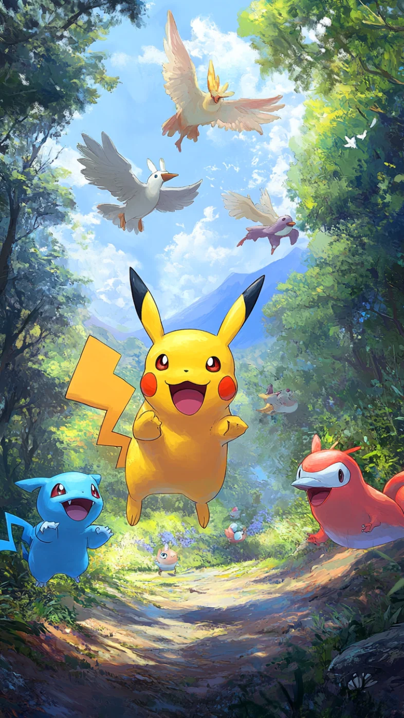 pikachu cartoon wallpaper