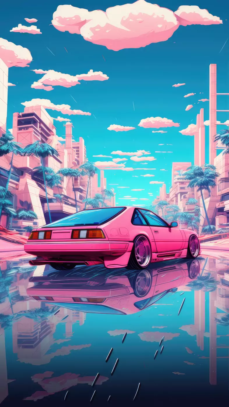pink car wallpaper