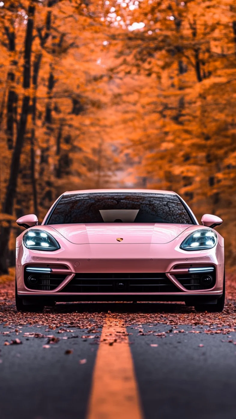 pink porsche car wallpaper