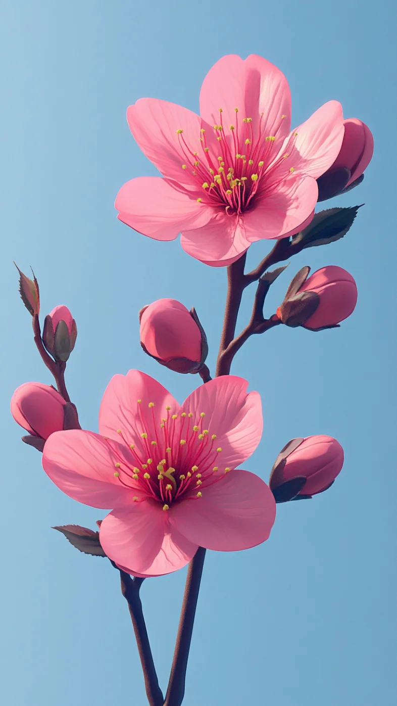 pink sakura flowers  wallpaper