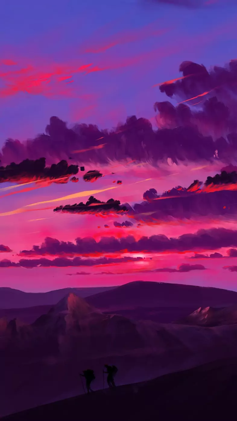 pink sunset wallpaper