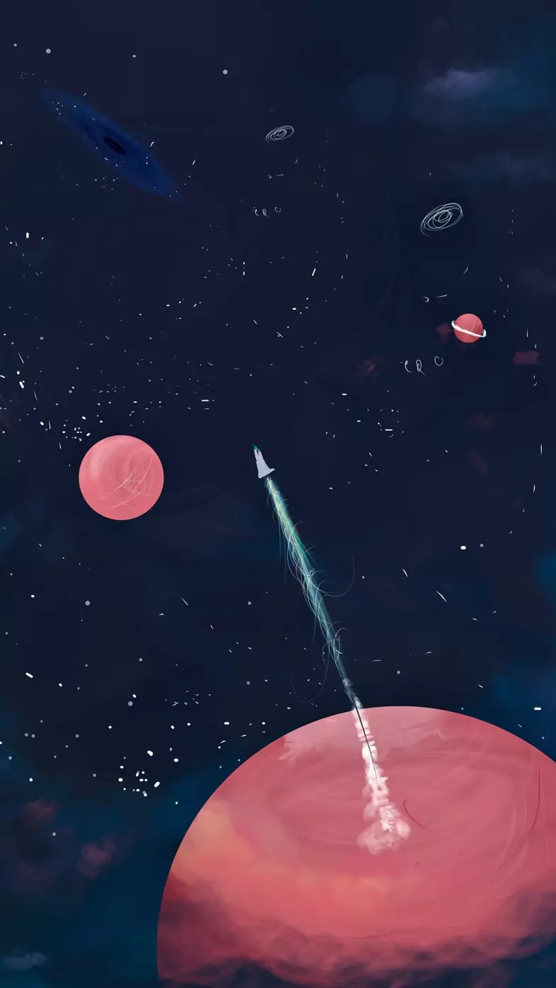 planeti raketa kosmos zvezdi wallpaper