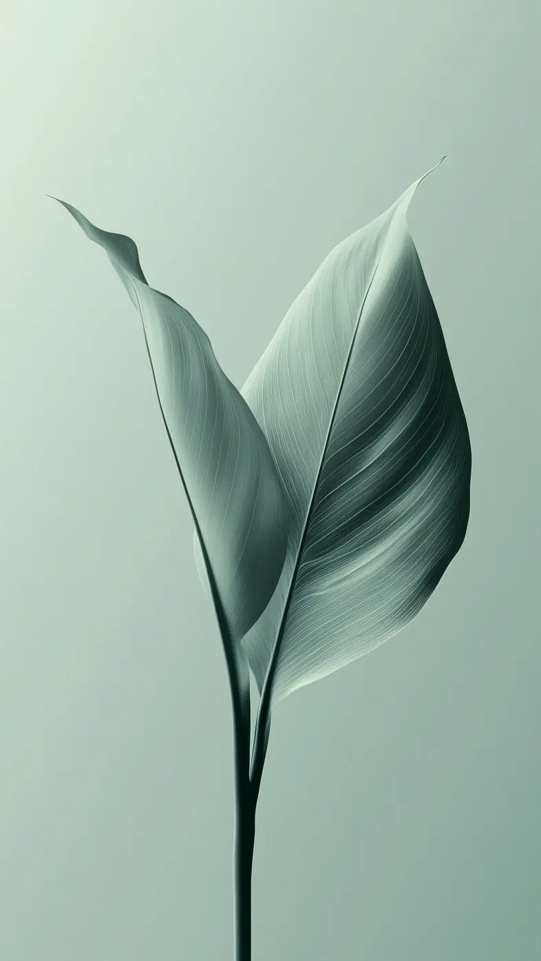 plant leaves minimalism wallpaper