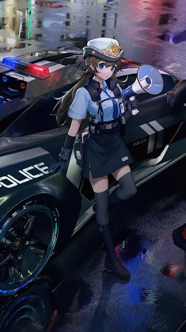 police anime girl wallpaper