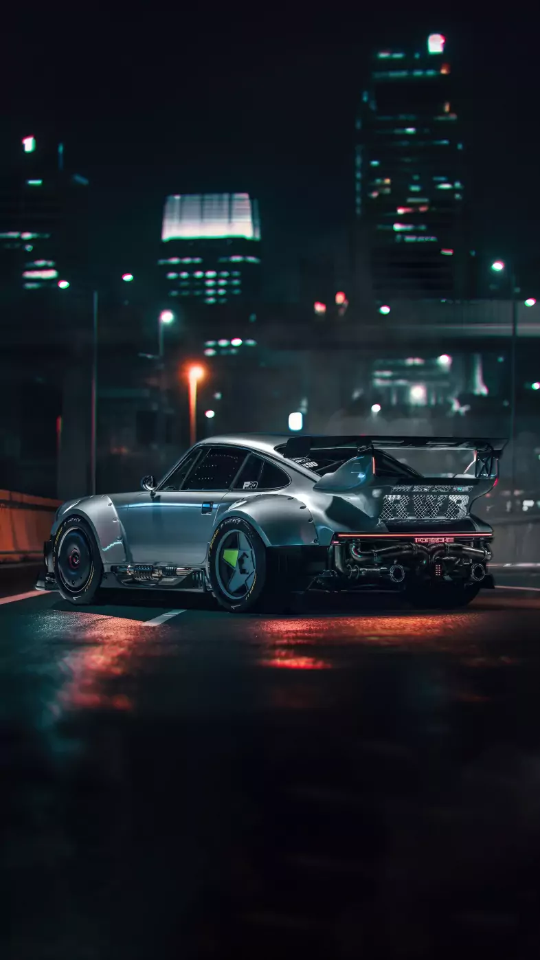porsches neon car wallpaper