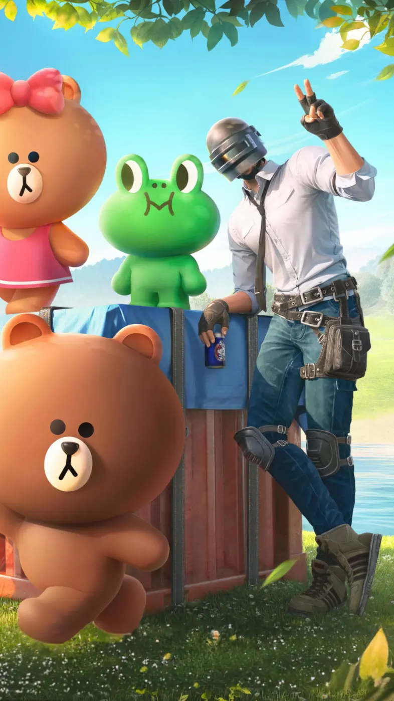pubg ft line friends game wallpaper