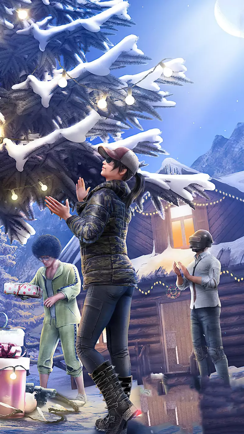 pubg game squad christmas wallpaper