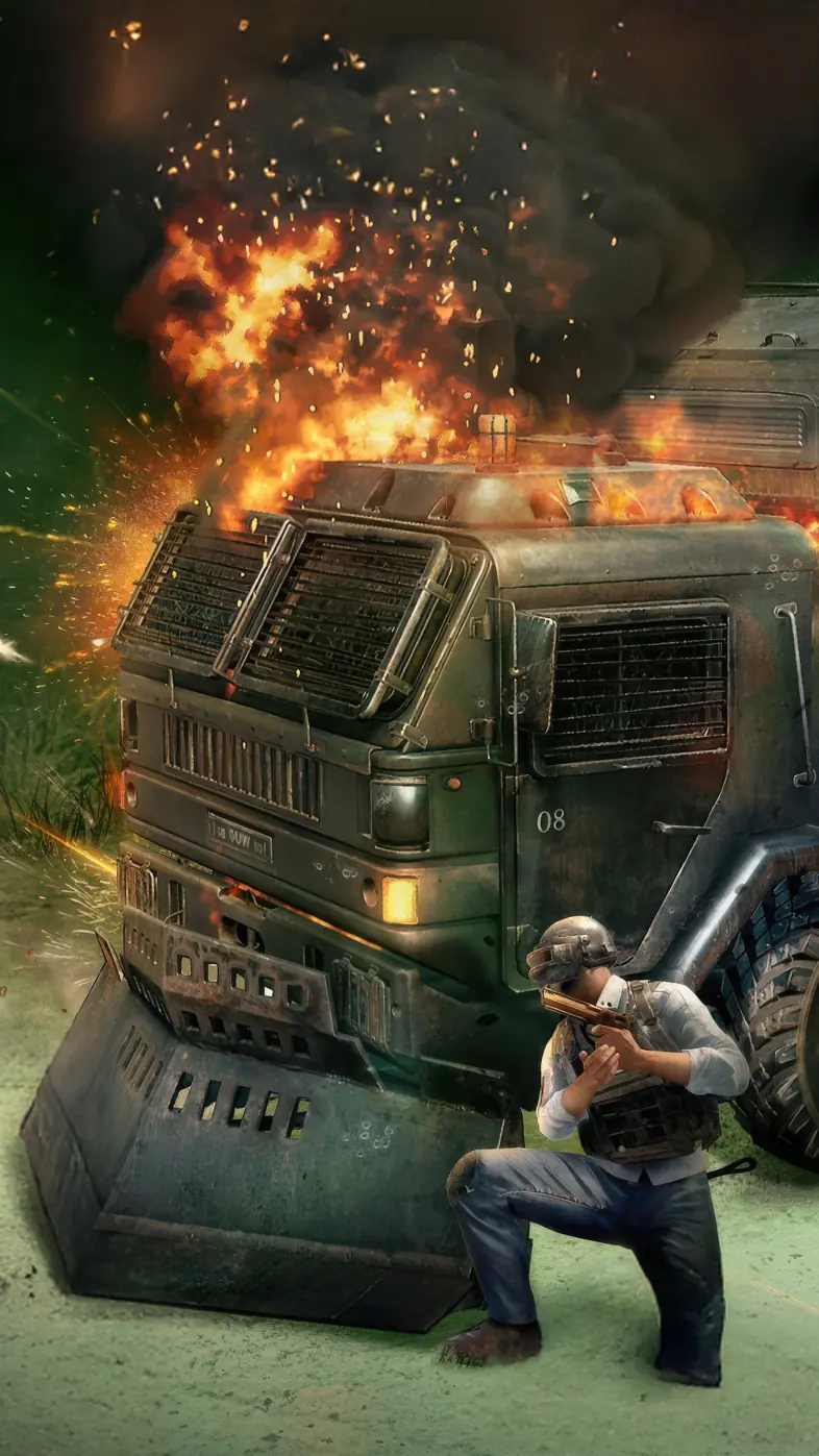 pubg mobile loot truck game wallpaper