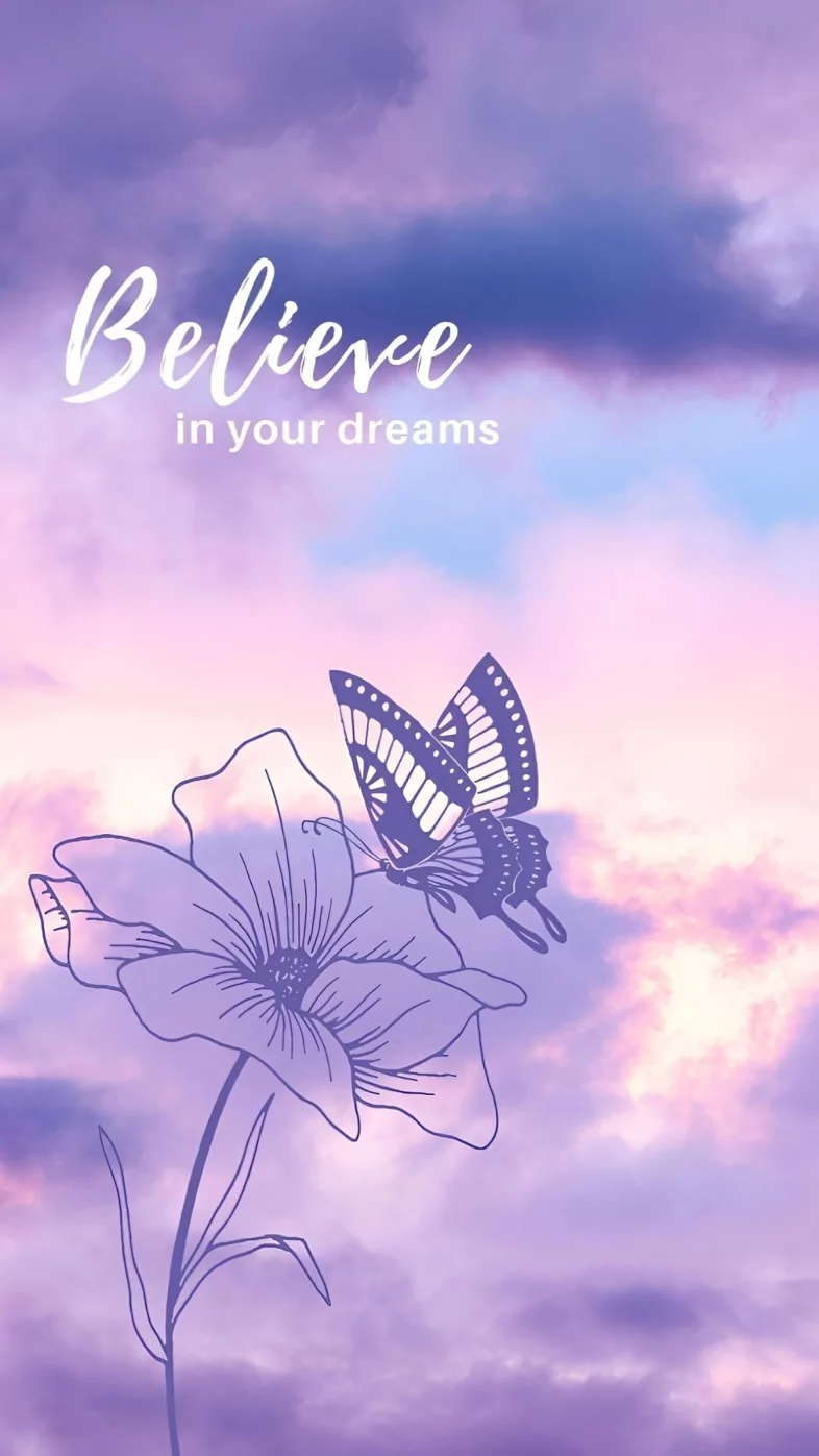 purple aesthetic butterfly wallpaper