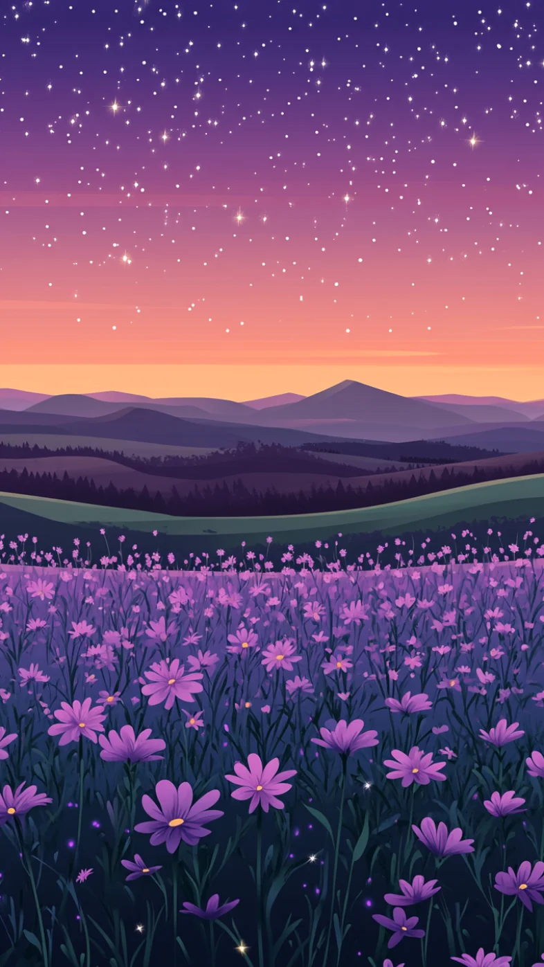 purple flowers wallpaper