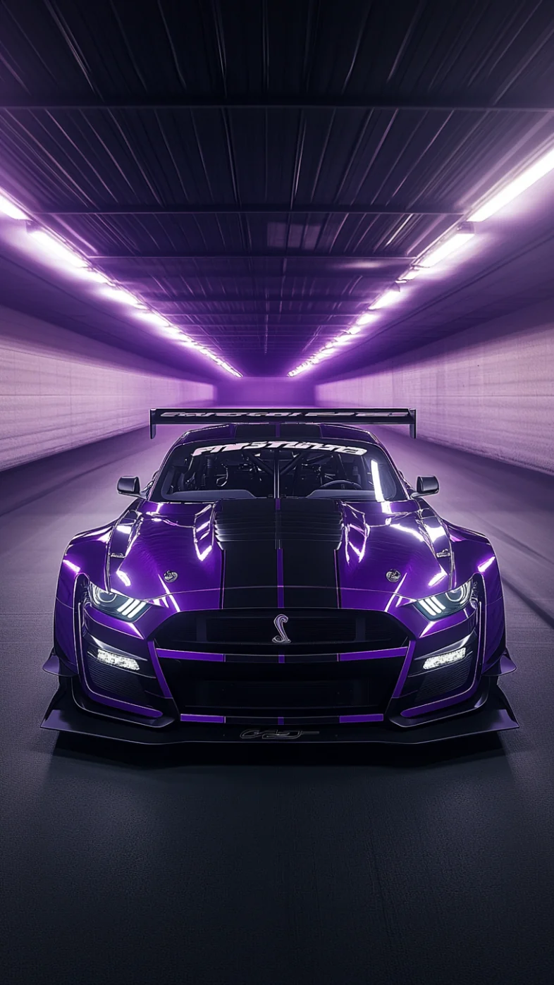 purple ford mustang gt500 car wallpaper