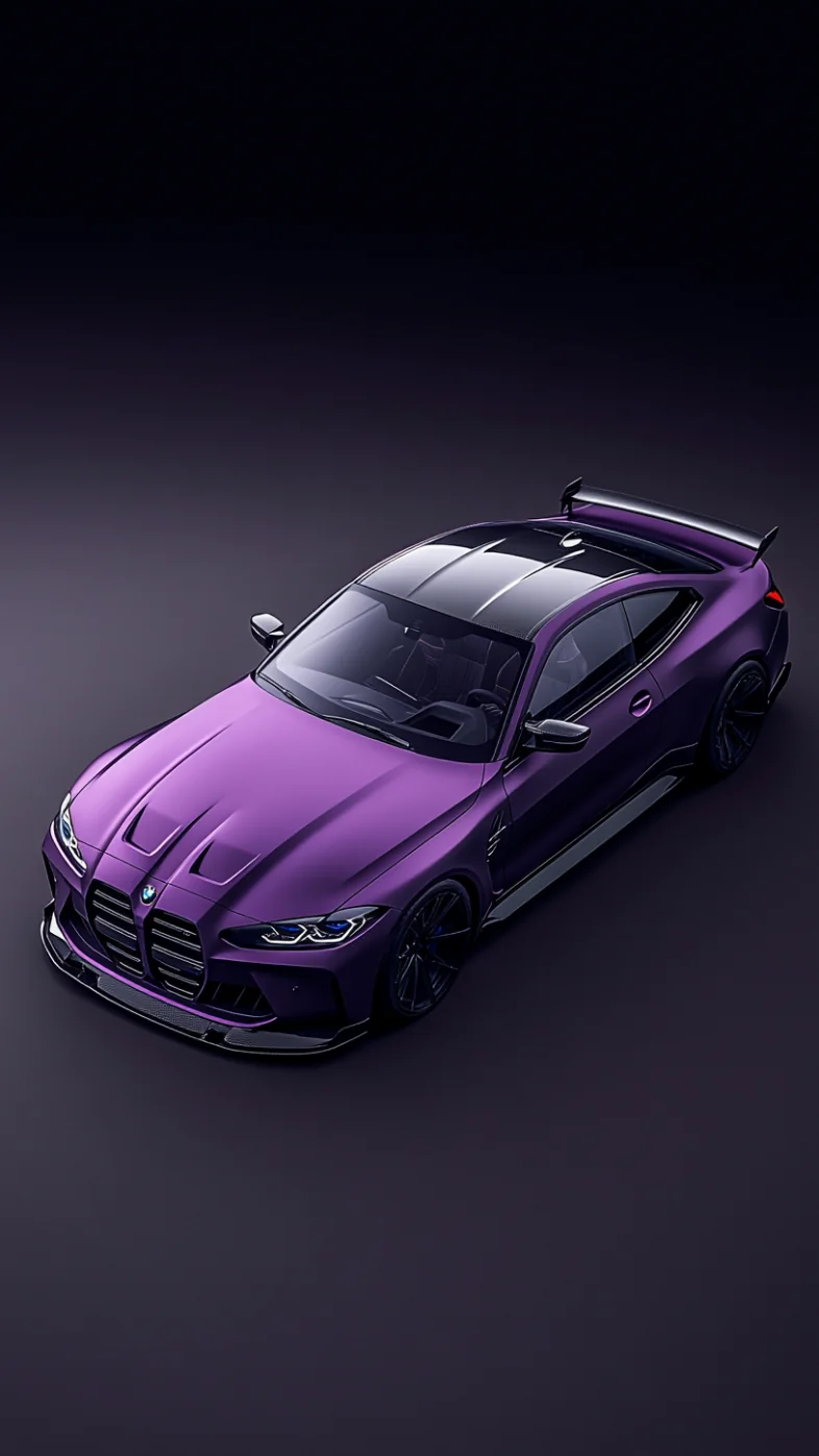 purple matte BMW G81 car wallpaper