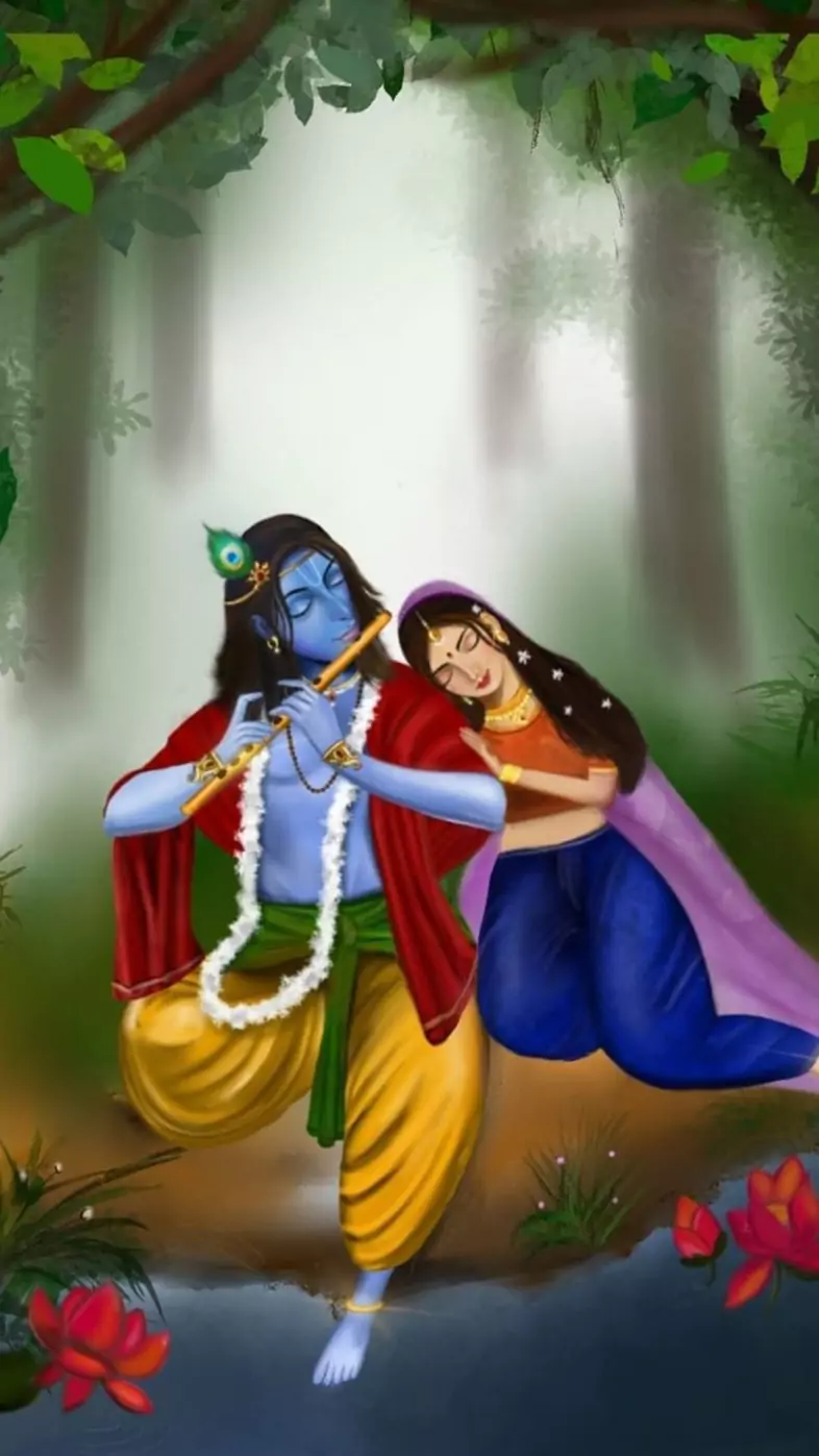 radha krishna wallpaper