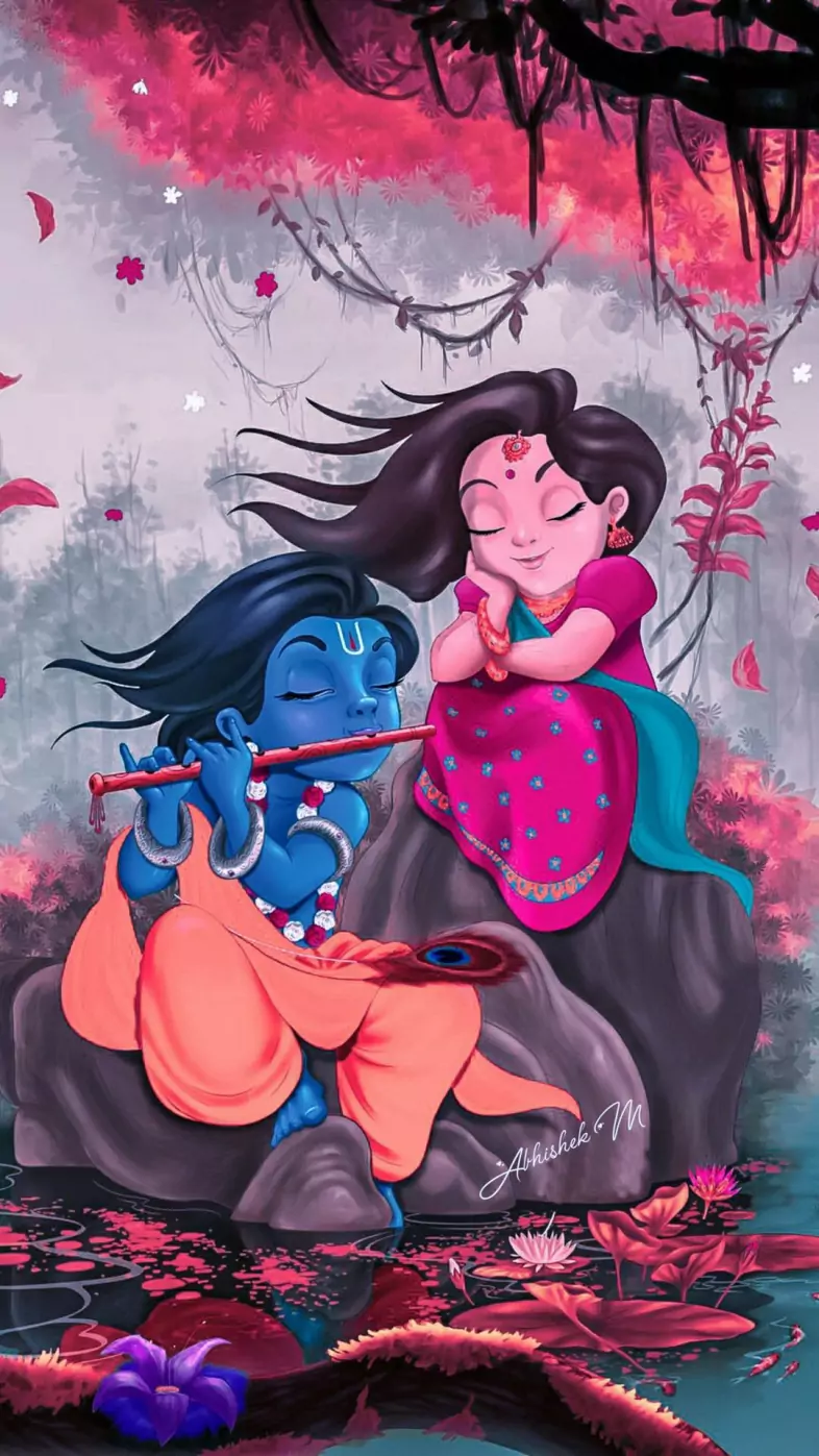 radha krishna wallpaper