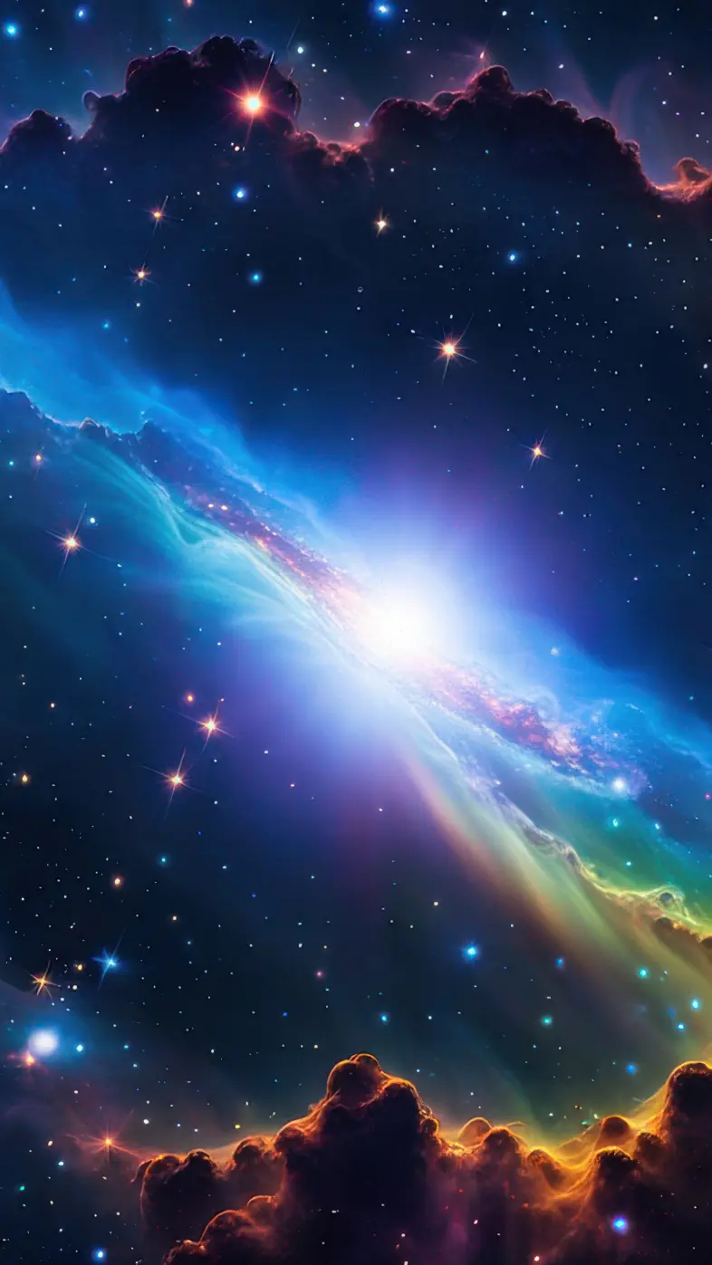 rainbow nebula wallpaper