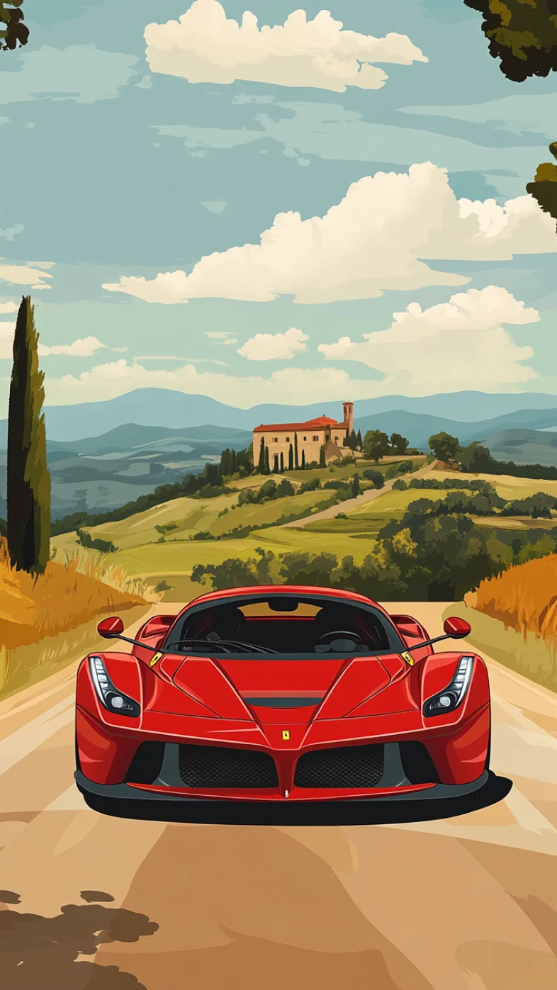 red Ferrari car wallpaper