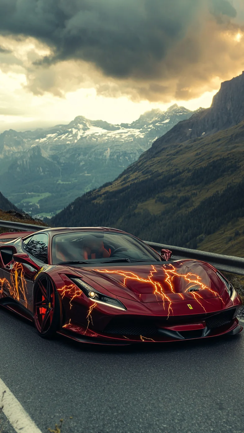 red Ferrari car wallpaper