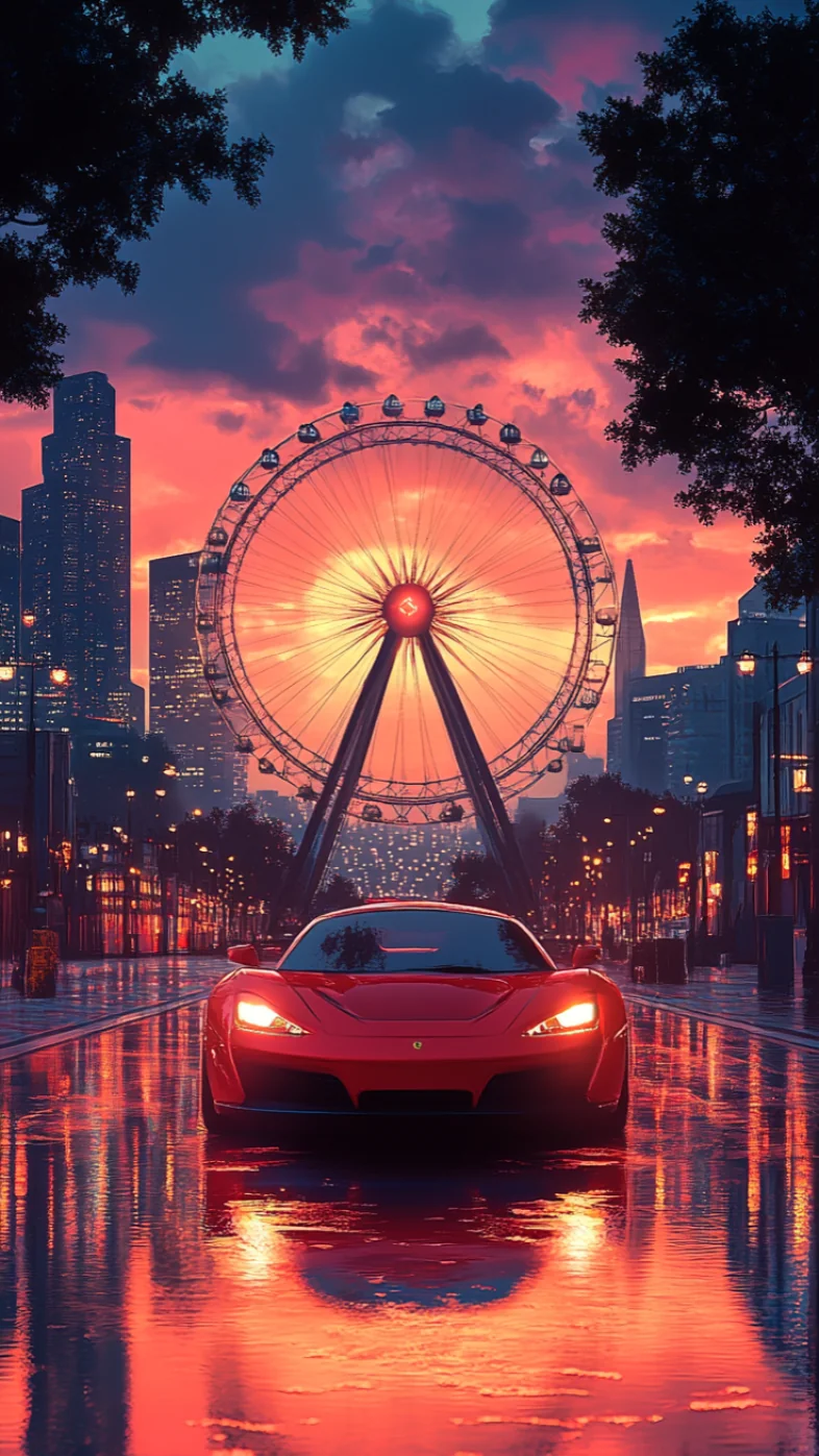 red Ferrari car wallpaper