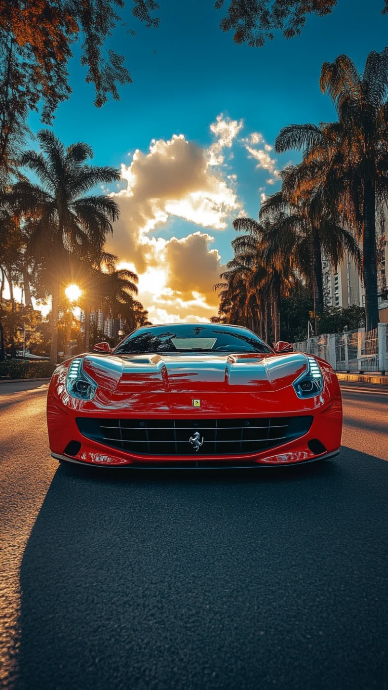 red Ferrari car wallpaper