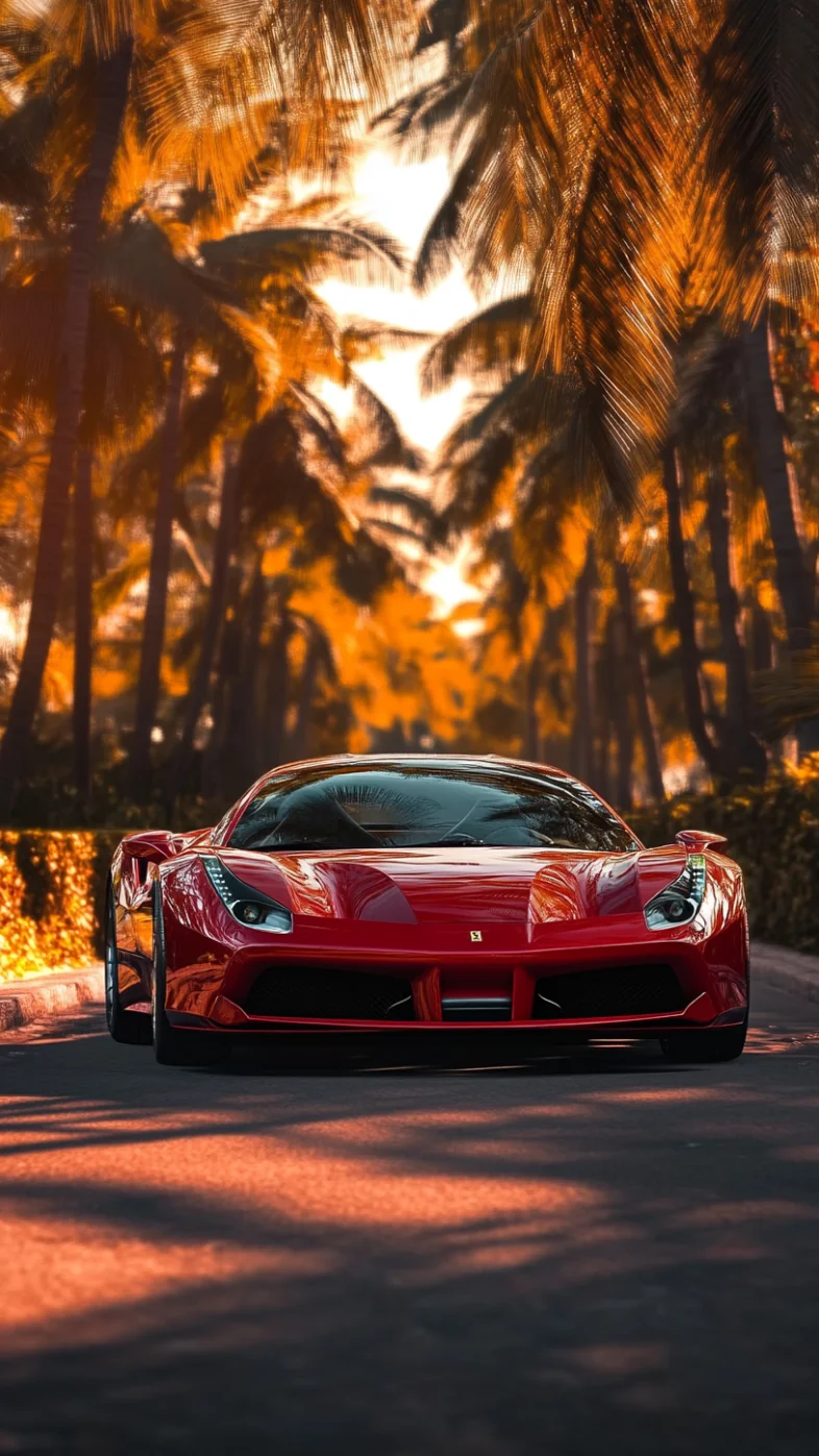 red Ferrari car wallpaper