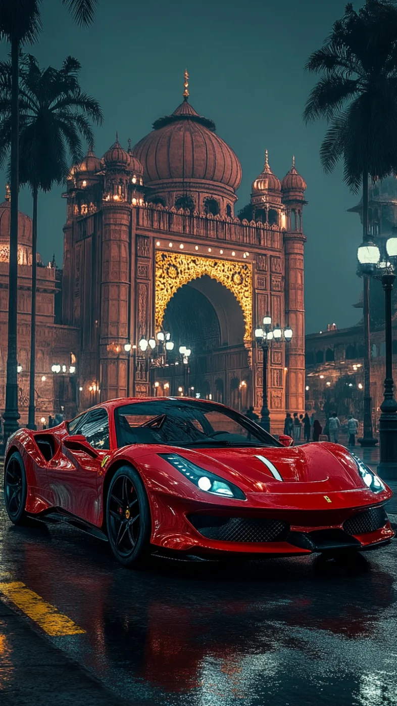 red Ferrari car wallpaper
