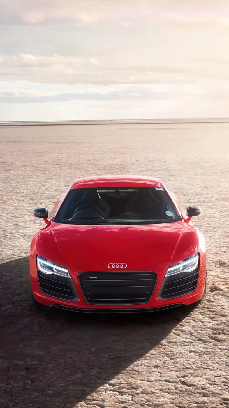 red audi r8 car wallpaper