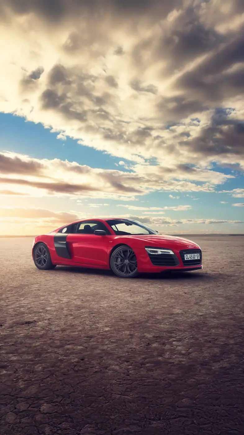 red audi r8 car wallpaper