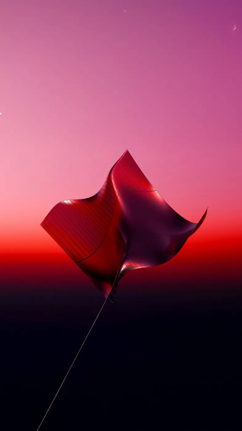 red blossom render art wallpaper