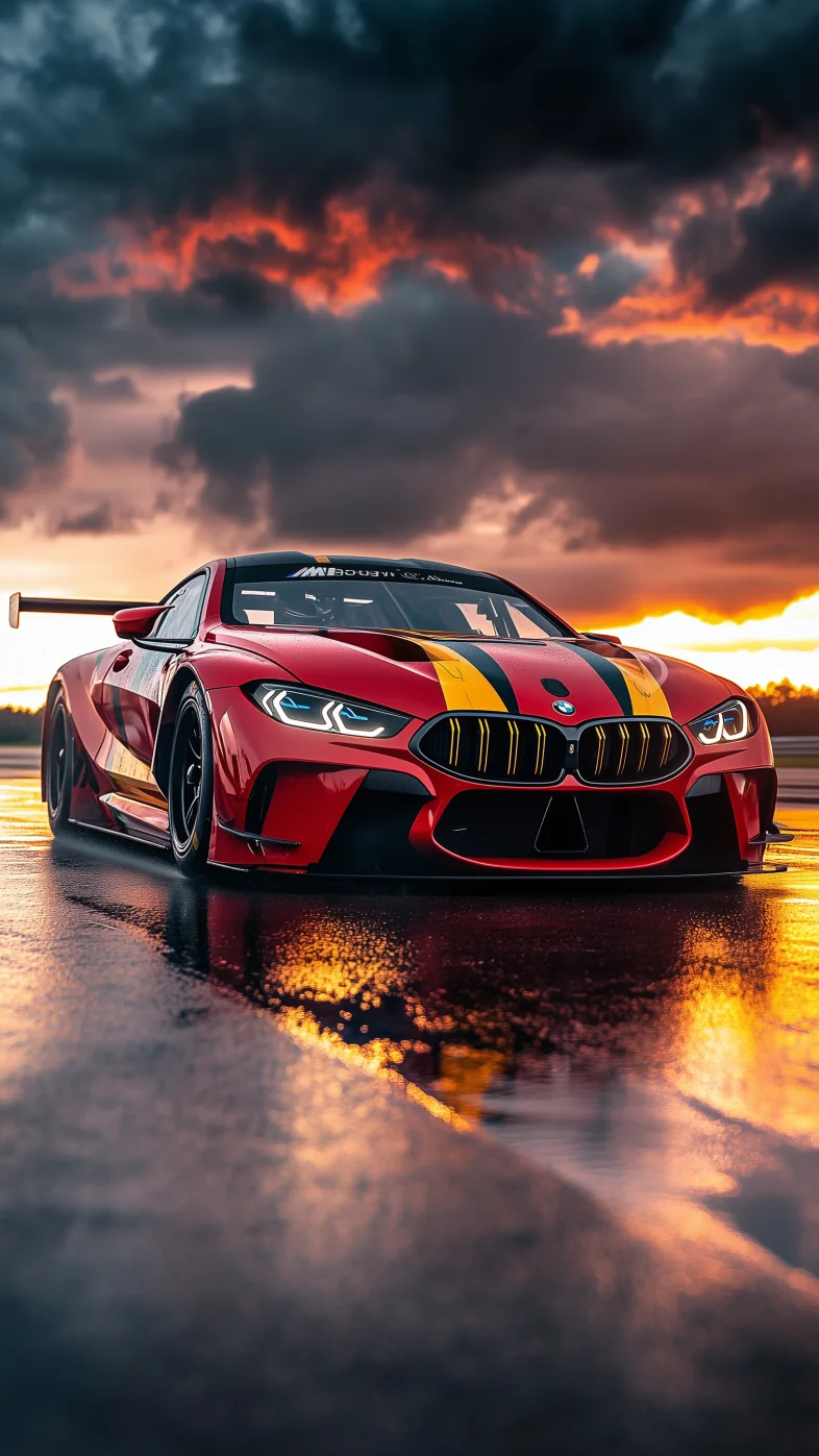 red bmw m8 gt3 car wallpaper