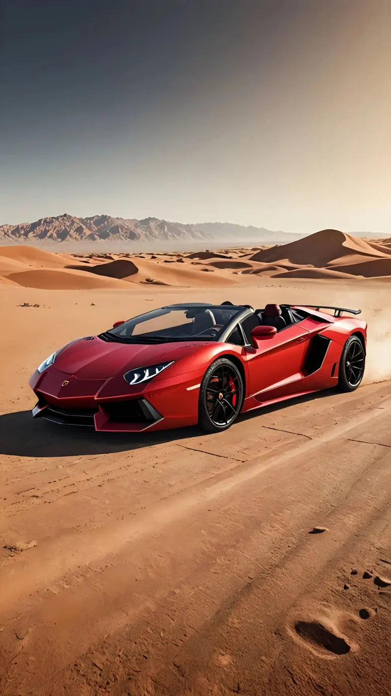 red desert auto lamborghini wallpaper