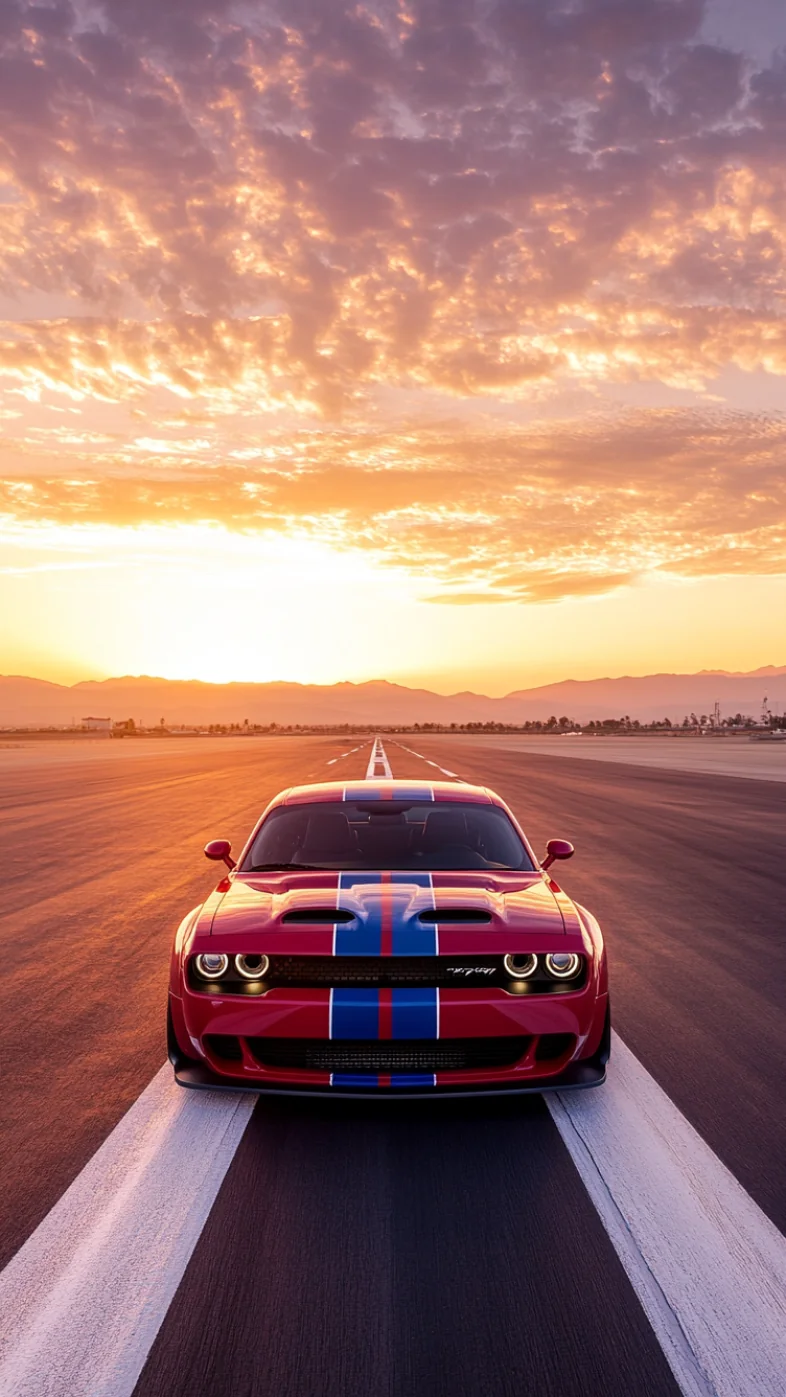 red dodge challenger wallpaper
