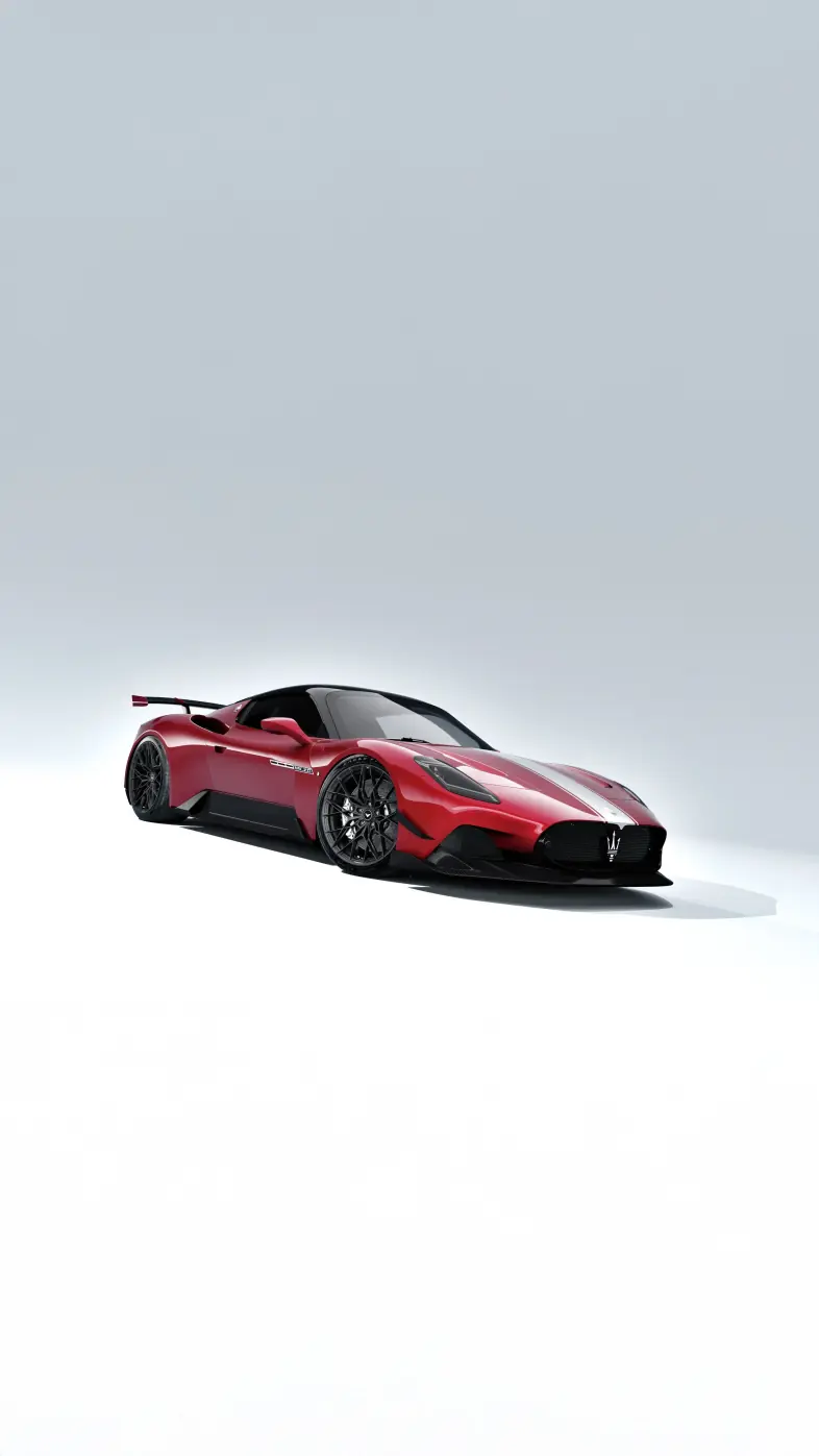 red maserati mc20 car wallpaper