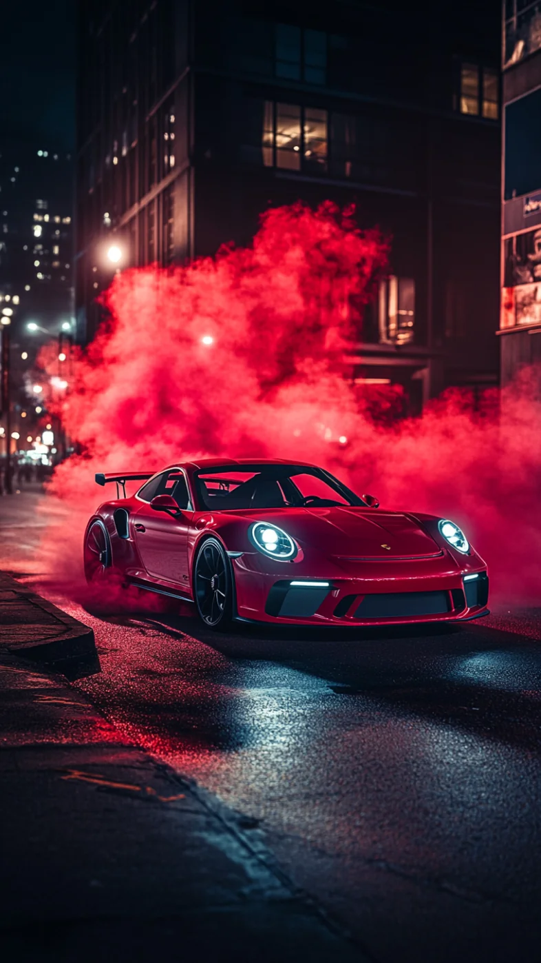 red porsche 911 car wallpaper