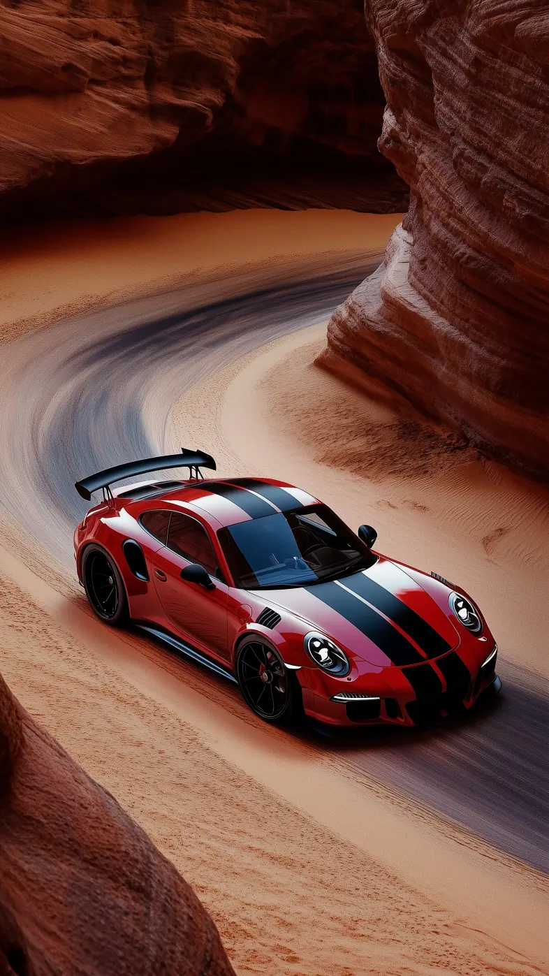 red porsche 911 car wallpaper