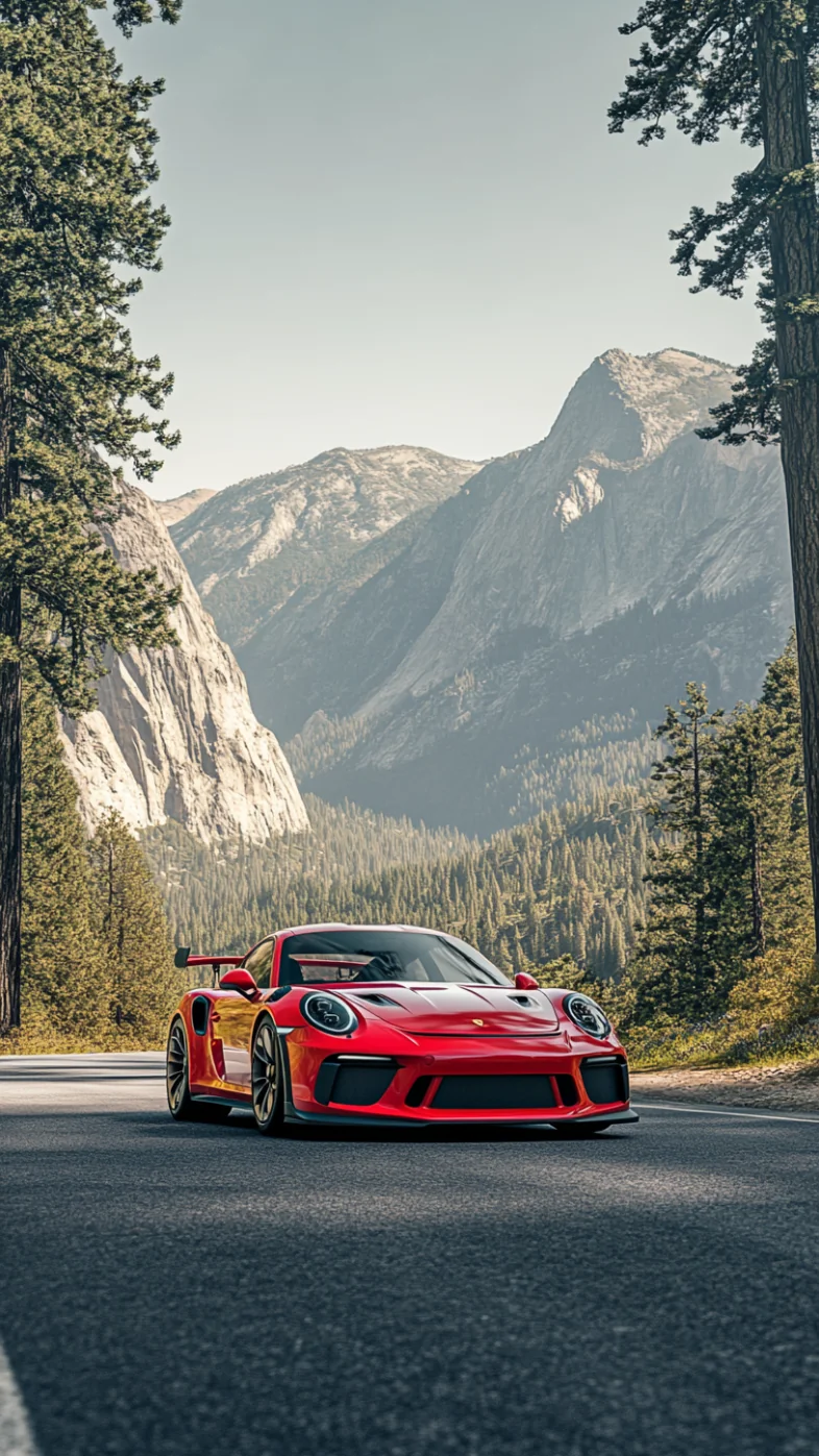 red porsche car wallpaper