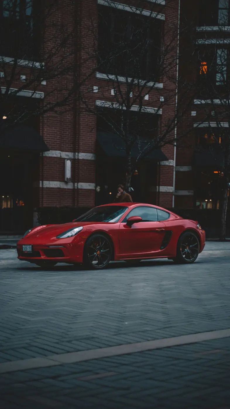 red porsche car wallpaper