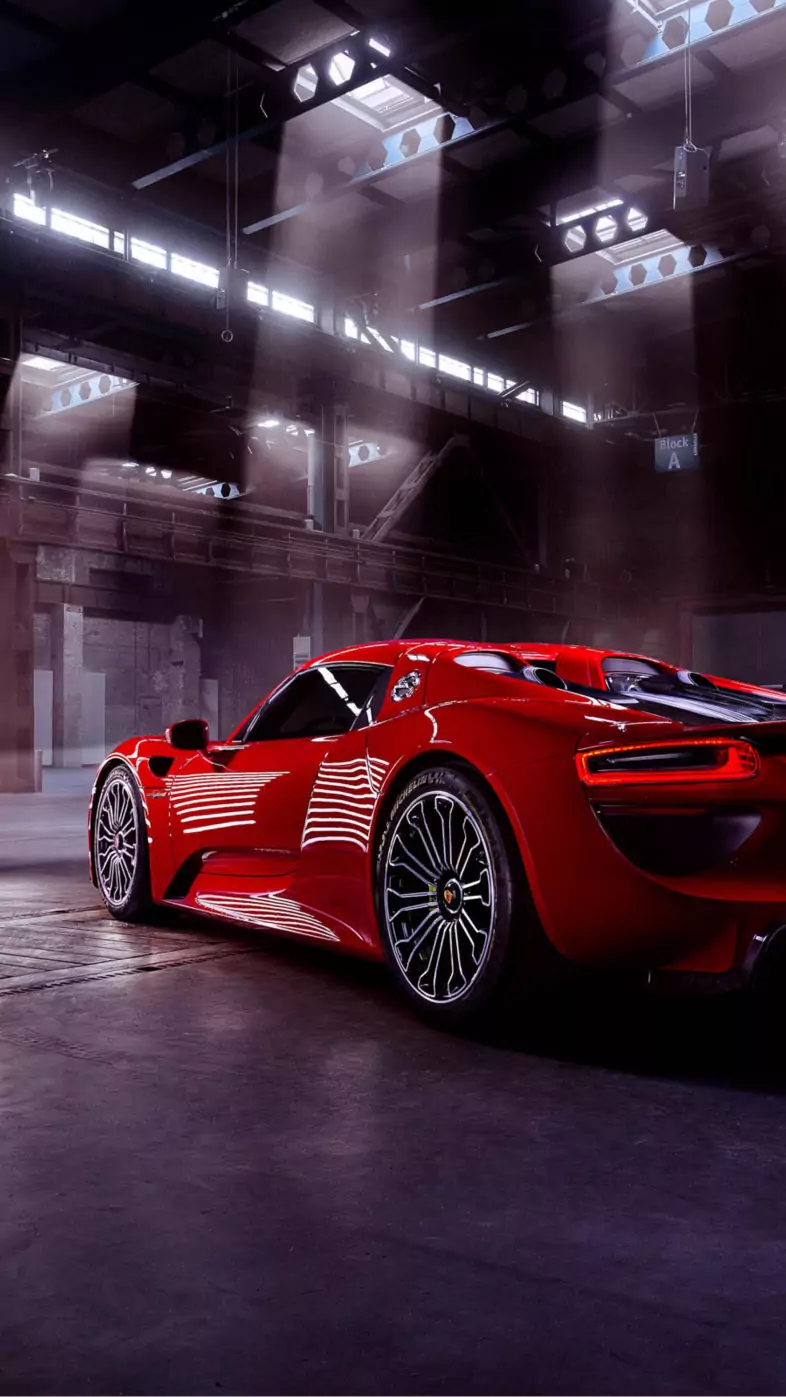 red porsche car wallpaper