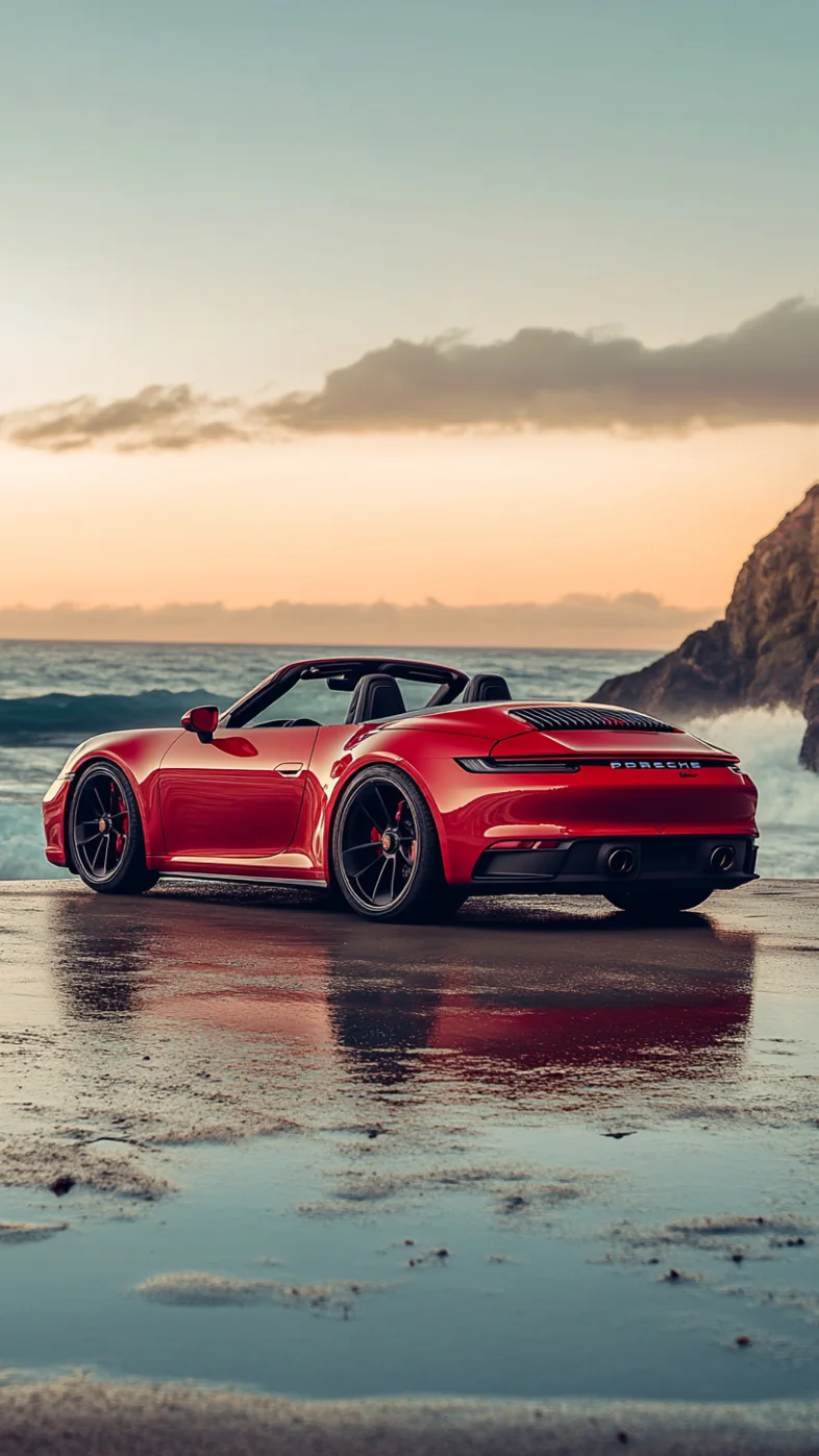 red porsche car wallpaper